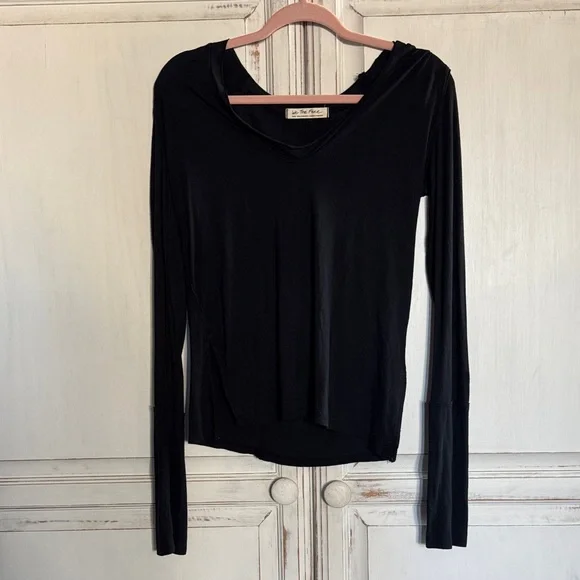 Free People Black Long Sleeve Top - Picture 2 of 3